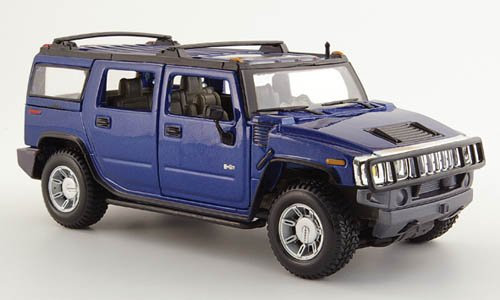 Hummer H 2 Station Wagon, met.-blau, 2003, Modellauto, Fertigmodell, Maisto 1:27