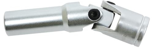 SW-Stahl Kerzenschlüssel mit Kardangelenk - 12 mm, 3/8 Zoll - 03644L | Spezieller Gelenkeinsatz für Motor-Injektoren und Zündkerzen - 80 mm Länge - aus robustem Stahl - für Werkstätten