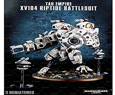Games Workshop Warhammer 40k - Tau XV104 Exo-Rüstung Riptide, Schwarz, L
