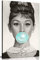 Kunstdruck auf Leinwand, Motiv Audrey Hepburn Blue Bubblegum, 76,2 x 50,8 cm
