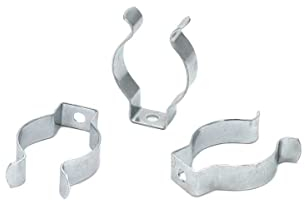 WITTKOWARE 10x Tool Clips, Federklemmen aus Federstahl, verzinkt, offen, z.B. für Kabel oder Rohre, Spannbereich-Ø 25-27mm