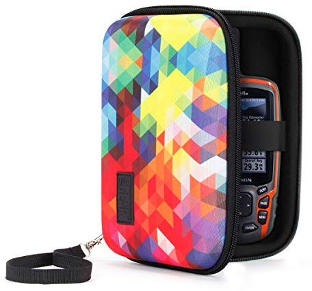 USA Gear Elektronik-Reisekoffer, Veranstalter - 16,5 cm Reißverschlusstasche mit Hartschalenkoffer, Außen- und Zubehörfach - Ladegerät, Zubehör, Kabel, Reiseveranstalter und mehr - Geometrisch