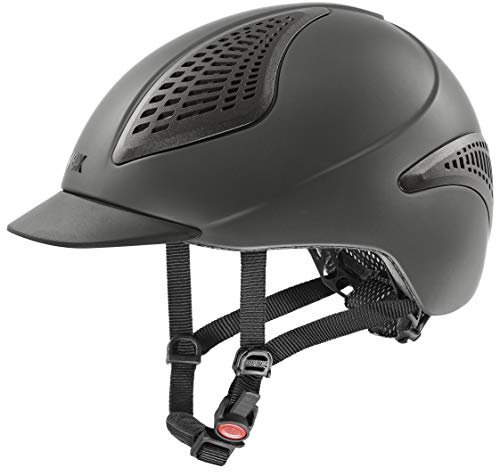 uvex exxential II - Leichter Reithelm für Damen und Herren - individuelle Größenanpassung - optimale Belüftung - Anthracite matt - 52-55 cm