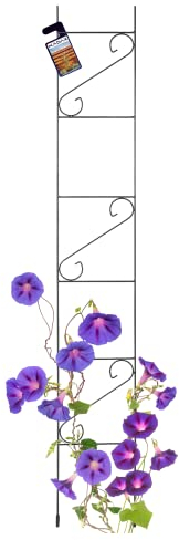 KADAX Grille de Treillis en Acier pour Grimper - pour Jardin, Plantes, Roses, Plantes grimpantes, Treillis de Plantes, Treillis résistant aux intempéries - Décoration - Noir (Hauteur : 180 cm)