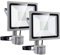 100W LED Projecteur Détecteur de Mouvements 8000lm Éclairage de Sécurité Lumières de Paysage 6500K Blanc froid Projecteur Extérieur Imperméable IP65 Spotlight pour Jardin Garage Cour(2 Pièces)
