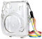 P Prettyia Coque de protection rigide avec sangle anti-poussière pour appareil photo Polaroid Instax Mini 11 Transparent