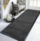 TrendMakers Doormat Highly Absorbent Cotton Mats PVC Backing Non Slip Barrier Mat Dirt Trapper Mats Entrance Rug - 80cm x 120cm (ANTHRACITE Cotton Fibers)