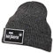 barTbaren – warme Beanie mit großem Logo Patch – weiche Unisex Wintermütze für Damen und Herren im typischen Vintage Style in Grau, Rot oder Senfgelb