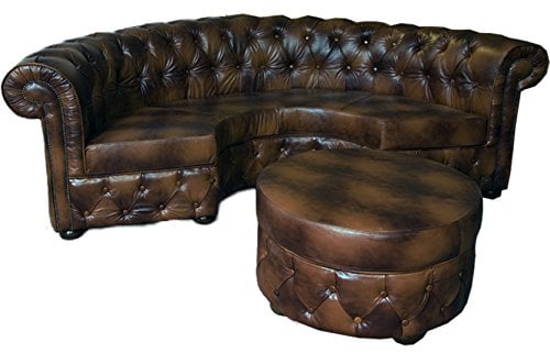 jvmoebel Rundsofa Sofa Couch Rund Polster Rund Eck Chesterfield Sitz Ecksofa Eck Garnitur