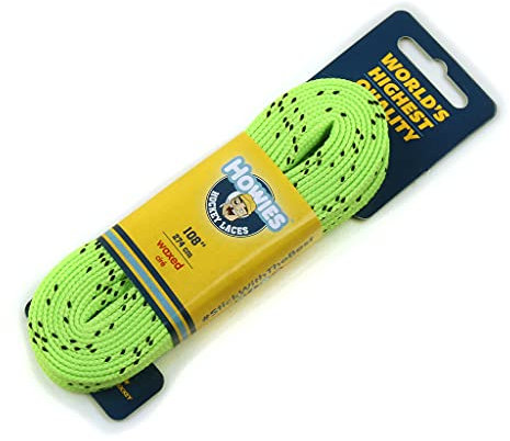 HOWIES WAXED HOCKEY SKATE LACES, Größe:96 = 244cm, Farbe:neon grün
