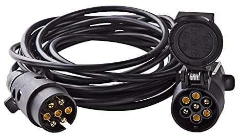 5 m Verlängerungskabel Kabel mit Kupplung + Stecker 7 pol 7x0,5 mm² schwarz