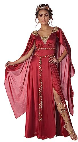 Rotes römisches Göttin-Kostüm für Damen, Mehrfarbig, XS
