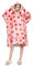 Sedefen Plaid Couverture Polaire avec Manches,Sweat-Shirt à Capuche avec Poches Portables,Confortable Flanelle Douverture TV Femme Homme,Hiver Chaud Sherpa Adulte,Rose,Fraise