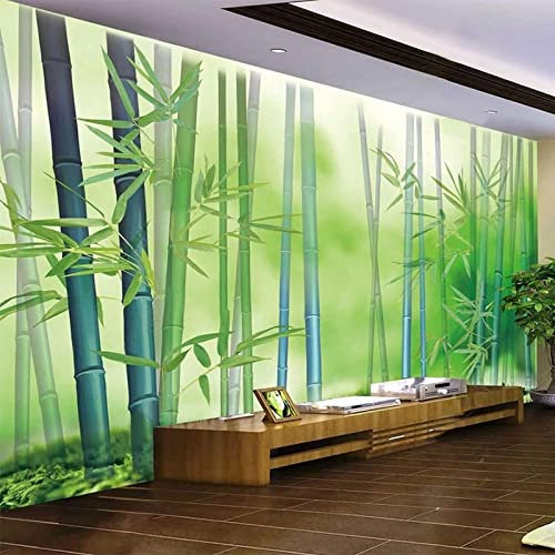 XTSWallpaper 3D Wandbild Schlafzimmer Wandkunst Selbstklebend 360X250Cm Grün Bambus Pflanze Fototapete Tapete 3D Wandbild Tapete Kinder Junge Schlafzimmer Wohnzimmer Sofa Tv Hintergrund