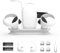 EJGAME Upgraded Enhanced Charging Dock with LED Light for Meta/Oculus Quest 2,Headset and Controller Charging Station Stand, 2 Rechargeable Batteries, Magnetic Cable(Support Quest 2 Elite Strap)