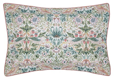 Morris & Co Strawberry Thief Cochineal Pink Bedding Range (Oxford Pillowcase 74cm x 48cm)
