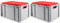 PROREGAL SparSet 2x Eurobox NextGen Seat Box Rot | HxBxT 36,5x40x60cm | 65 Liter | Griffe offen | Eurobehälter, Sitzbox, Transportbox, Transportbehälter, Stapelbehälter