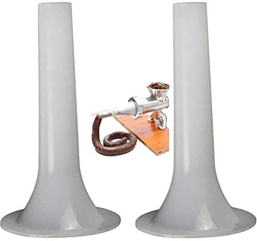 Vepoty Wurst -Stuff -röhrchen 2 Pcs Plastikwurst Stuff Stuff -Trichter Handbuch Wurstfüllungswerkzeuge Für Fleischschleifer Lebensmittelmühle