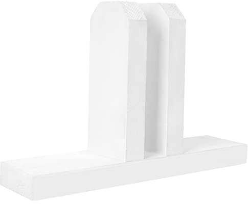 YARNOW Zäune Grundversorgung Lattenzaunplatten Sockel Für Gartenzäune Pfostenhalter Aus Holz Bodenanker Posten Zauntür Gartenzubehör Gartentor Bildschirm Weiß Hölzern Konservierendes Holz