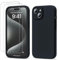 GOODVISH 3 in 1 für iPhone 15 Hülle Liquid Silikon, mit 2 Stück Schutzfolie [Upgraded Kameraschutz] Soft Mikrofaserfutter Handyhülle Kratzfest stoßfeste Schutz Case für iPhone 15 6.1, Schwarz