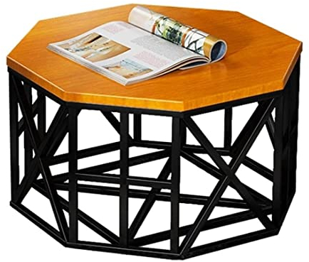 Table d'Extrémité Table Basse Table d'appoint Table basse nordique noire en fer forgé table basse en bois massif table d'appoint de table de bureau for chambre de salon canapé-table table d'appoint Bo