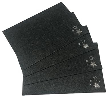 Tischset Filz Platzset 4er Set mit Sternen dunkelgrau 45x30cm