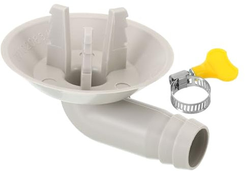 PATIKIL Conector de Manguera de Desagüe para Aire Acondicionado de 25mm, 1 Pieza Conector Universal con Abrazadera para Unidad de Aire Acondicionado, Estilo Blanco 4