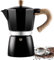 Fychuo Stovetop Coffee Maker, Moka Pot Italian Espresso Maker, 6 Cup Aluminium Stove Top Coffee Maker 300ml Stovetop Coffee Makers Portable Coffee Makers Pot with Wood Handle
