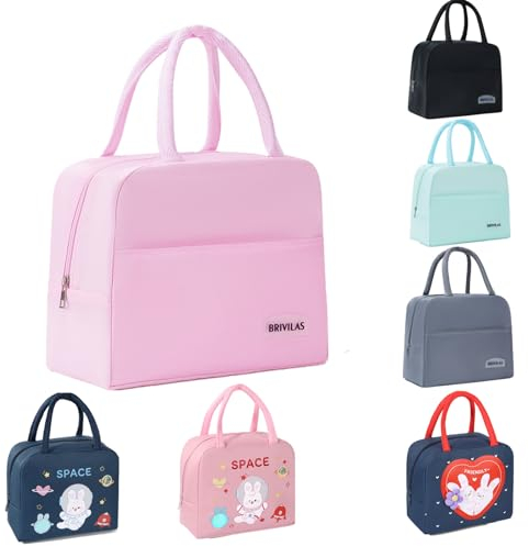 WYSUMMER Bolsa de almuerzo, bolsa de mano aislada para mujer, lonchera aislada de cartón, bolsa enfriadora, resistente al agua, organizador de almuerzo para niños y estudiantes
