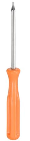 sourcing map Torx Screwdriver T7 4 Length Carbon Steel Non-Magnetic Security Star 6 Point Head Precision Screw Driver with Non-Slip Handle for Appliances Repair Improvement, Yellow