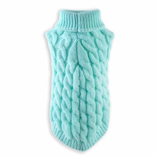 Monkimau Hundepullover in 9 Farben | Weiches, Größen XS-XL | Ideal für kleine bis mittelgroße Hunde und Katzen | Wetterfester Komfort | Winterpullover (Grün, M)