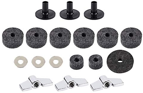 QANYEGN Becken-Ersatzset, Beckenständer-Filzpads, Trommel-Filzpads, Kunststoff-Beckenständer-Set Mit Flügelmuttern