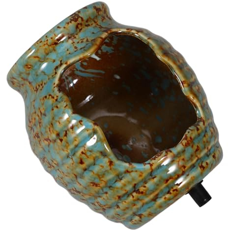 FUNOMOCYA Keramikgefäß Gartendekoration Mit Wasserzirkulation Wasserfallbrunnen Innen Außen Hydrokulturvase Brunnenkrug Mit Natürlichem Wasserfluss Für Terrasse Balkon