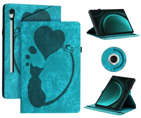 AsWant Étui Coque pour Samsung Galaxy Tab S10 FE / S9 FE 10.9 Pouces/ S9 2023 11 Pouces- Étui en Cuir PU avec Fonction Support/Portefeuille Coque Tablette Samsung S9 FE (Bleu)