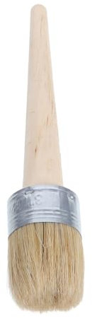 OSALADI 3pcs Large Natural Bristles Paint Wax Brush Round Sash Brush for Furniture Decor Artist Paint for Stencils Home Decor