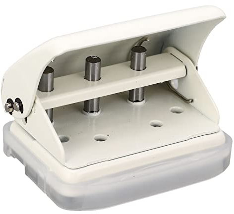 Perforateur à 3 Trous B5 A5 A6 A7 A4, Perforateur de Papier pour Dossiers de Bricolage, Manuels, Scrapbooking avec Compartiment Pliable, Collecte les Chutes de Papier