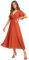 Ever-Pretty Women's Embellished Midi Evening Dress Ladies Short Sleeve line with Short Sleeve for Wedding Guest Dress Burnt Orange 18UK