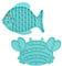 2Pcs Slow Feeder Cat Bowl, Anti-Gulping Cat Puzzle Feeder Bowl, Non-Slip Fishbone Design Dry Wet Food Catt Puzzle Feeders Slow Feed Cats Bowl For Catt and Puppy (Fish blue, crab green)