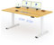 FLEXISPOT 2 Moteurs Bureau Assis Debout 180x80 Une Pièce, Bureau Debout électrique avec Panneau à Fonctions Mémoires, Table Réglable en Hauteur Électrique, Charge 100kg, Blanc+Érable