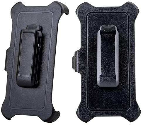 WallSkiN 2 Pack Replacement Belt Clip Holster for Apple iPhone 16 Pro Max OtterBox Defender Series Case | Clip for Belt Holder (Case Not Included)