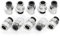 ERGAOBOY 10 Pièces Tube droit mâle 8MM OD x Filet 3/8 BSP Raccords Pousser pour connecter, Raccords pour tuyaux pneumatiques pour outils à air comprimé