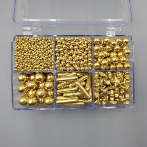Gold Zuckerstreusel 130g Sterne Süßigkeiten Perlen Streusel zum Dekorieren, Backen Kuchendekorationen, Eis Toppings und Cookie Dekorieren, Hochzeitsfeier Chirstmas Zubehör