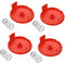 ibasenice 4 Set Accessori per Tosaerba Giusto Parti Trimmer Pesante Decespugliatore Ferma-spola del Tagliaerba Molla Tagliaerba Tappo della Bobina del Tosaerba Arancia Plastica
