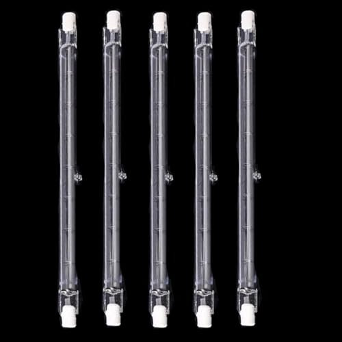 UGEFKMQ 5PC R7S Lampadina Alogena 254mm 230V 1500W J Tipo Lampadina T3 Doppia Estremità R7S J254 110V 1000W Lampadine Alogene Ricambio Proiettore 110V-1000W