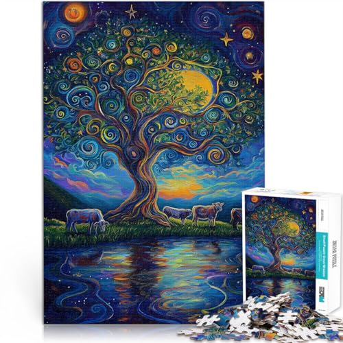 Puzzle da 2000 pezzi per adulti Cielo stellato albero della vita Fatto di carta,per età pari o superiore a 14 anni Attività per famiglie Regalo - Gioco impegnativo。misurare:70x100cm