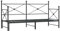 Eleganz Tagesbett ausziehbar ohne Matratze 80x200 cm schwarz Stahl - Platzsparendes Gästebett für kleine Räume, Robustes Metallgestell & höhenverstellbar