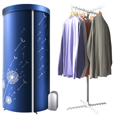 KASYDoFF Sechoir a Linge Electrique, 1000Watts＆120CM Séchoir à Linge Etendoir Electrique Chauffant, Minuteur Automatique Pliable Sèche-vêtements, pour Appartement ou Maison