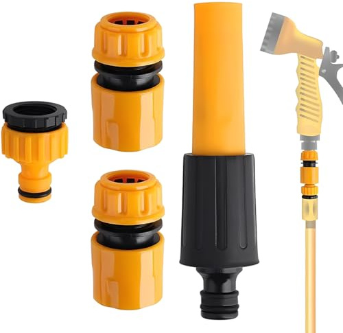 KIRZAX Conector para Manguera de Jardín,Ajustable Pistola de Agua,Pistola Manguera Alta Presión,Pistola de Riego,para Lavar Coches,Regar Césped,Baño para Mascotas