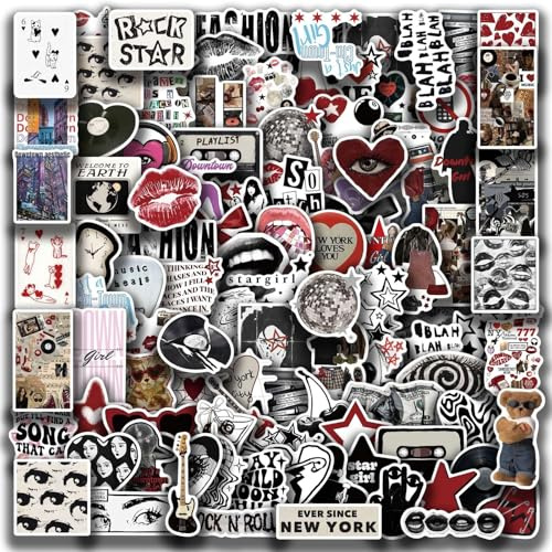 Vintage Aufkleber, Sticker Aesthetic für Wasserflaschen, Scrapbooking, Laptops,Wasserfeste Vinyl Aufkleber für Kinder Mädchen Jugendliche (Y2K-100 Stück)