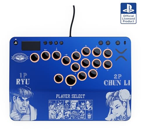 Turtle Beach Victrix Pro KO Leverless Fight Stick - Street Fighter II: Champion Edition, con licenza ufficiale Capcom e PlayStation, compatibile con PS4, PS5 e PC, con switch RGB hot swappable
